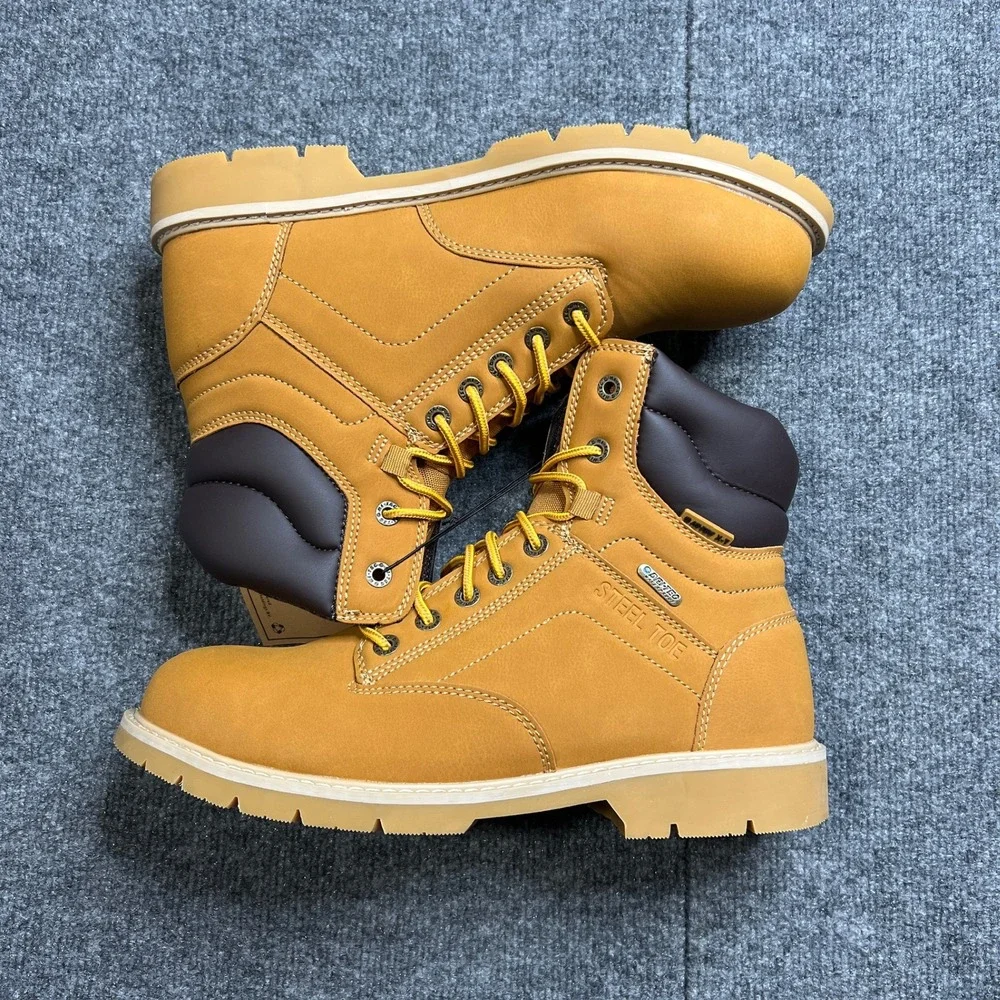 NEW Hi-Tec X-T Mens 11 Cade Steel Toe Waterproof Work Boots Wheat Brown CH80044M